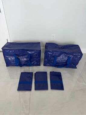 5 XL Ticonn Moving Storage Bags Heavy Duty Durable w Zippers and Carrying Handle